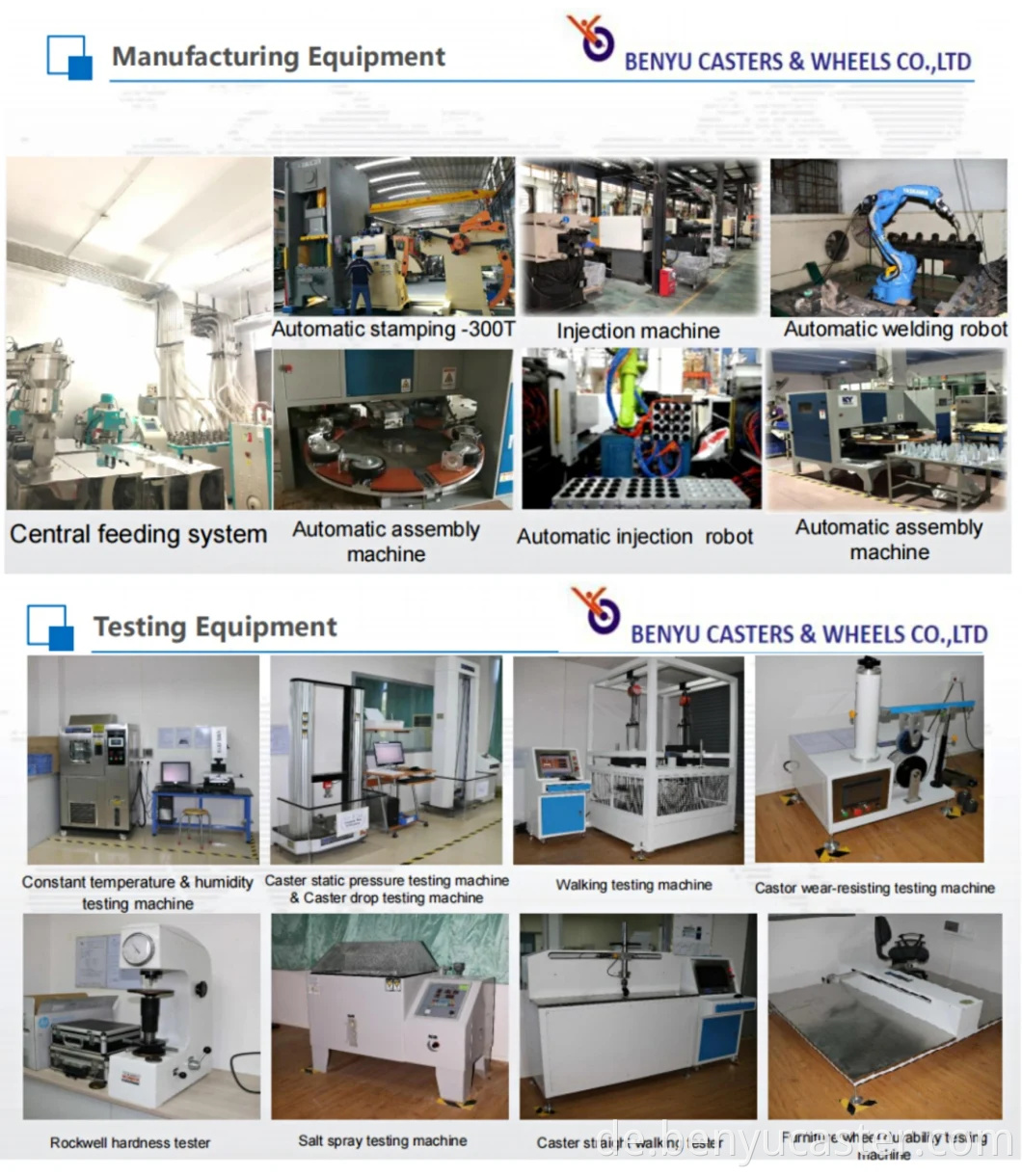 Transparent Office Chair Caster Wheel 1,5 -Zoll 2 Zoll 2,5 Zoll 3 Zoll Multicolor